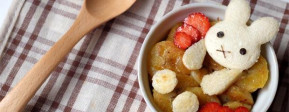 Miffy Rabbit Banana Bread Pudding