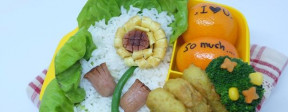Flower Sausages Bento