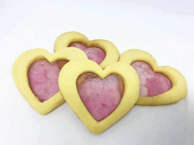 Sweetheart Stained Glass Valentine Cookies