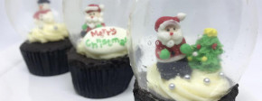 Snow Globe Cupcakes Untuk Menyambut Natal