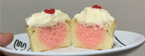 Surprise Inside! Valentine Heart Cupcakes