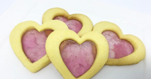 Sweetheart Stained Glass Valentine Cookies