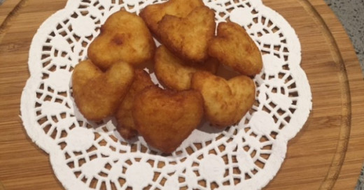 Heart Shape Fried Potatoes